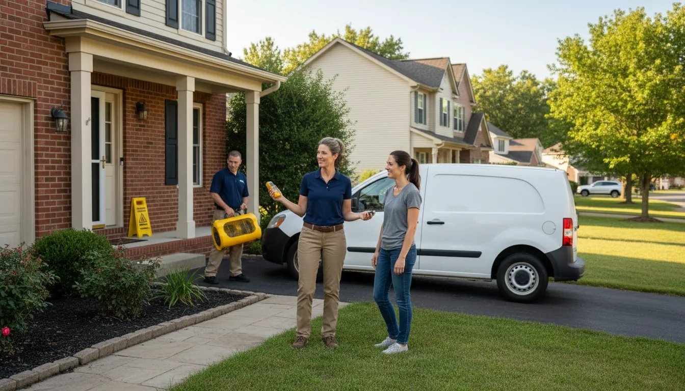 Residential water damage restoration in Parchman, MS